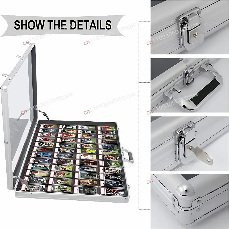 Display cabinet Transparent sunroof Exhibition storage box Card brick Portable transaction storage box