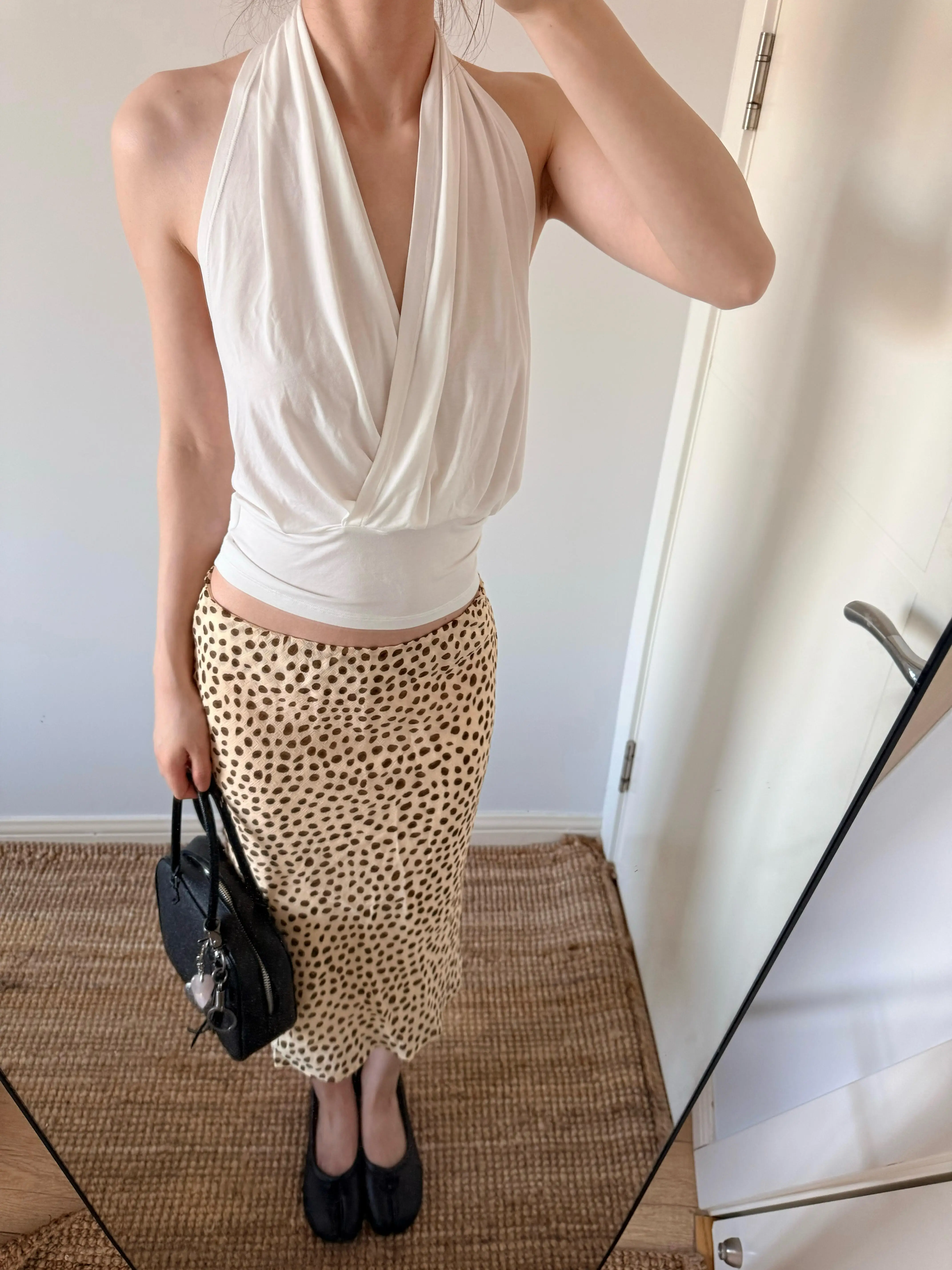American Retro Yellow Dot Lazy South France Vacation High Waist Fish Tail Skirt Women Summer Casual Versatile Half Body Skirt