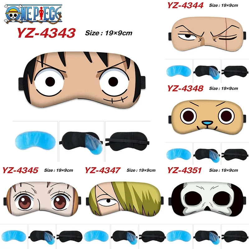 Anime ONE PIECE Luffy Chopper Zoro Sanji Robin Nami Usopp Franky Eyepatch Unisex Blindfold Kawaii Eye Mask Eyeshade Xmas Gift