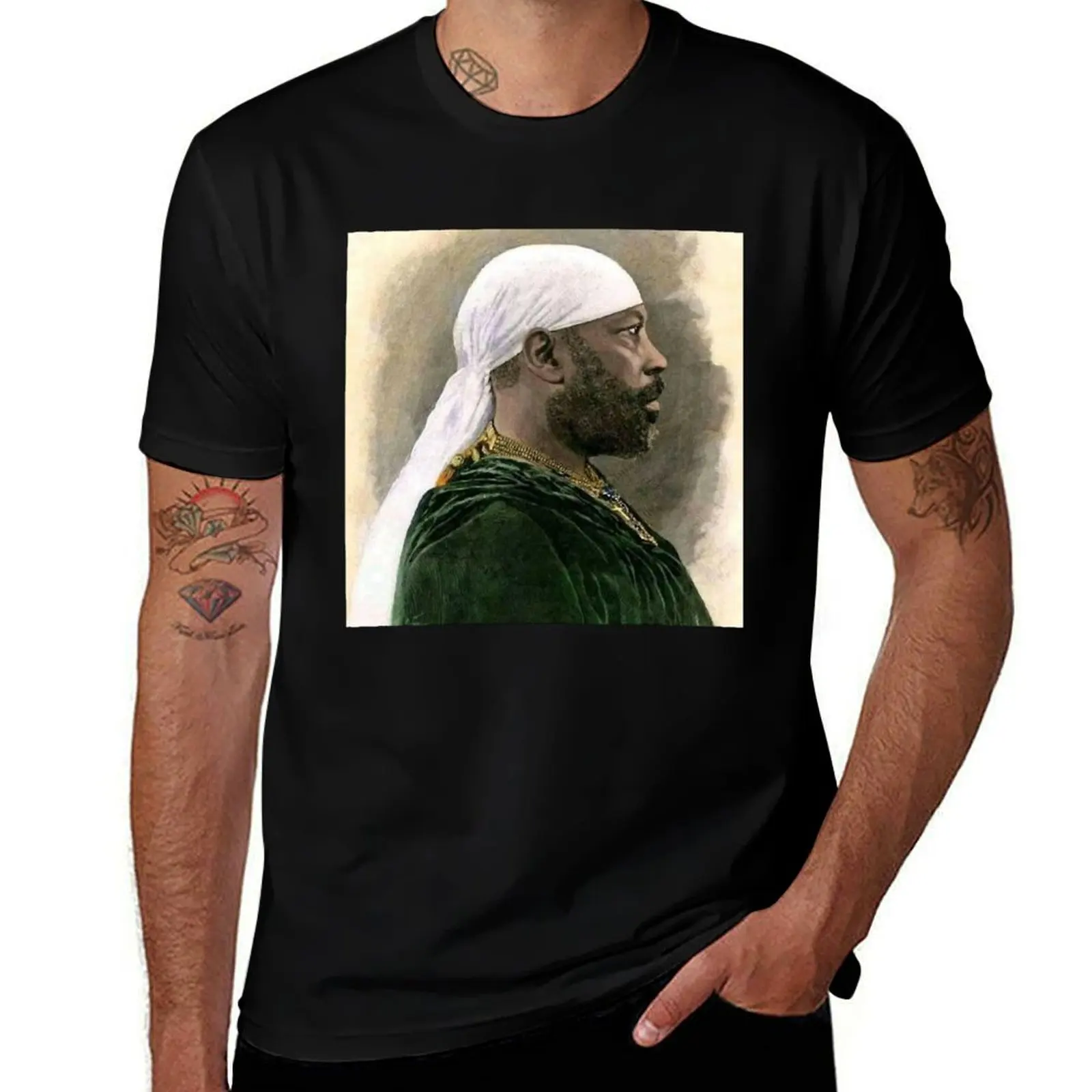 

Ethiopian king T-Shirt boys whites customs design your own new edition boys animal print plus size men clothing