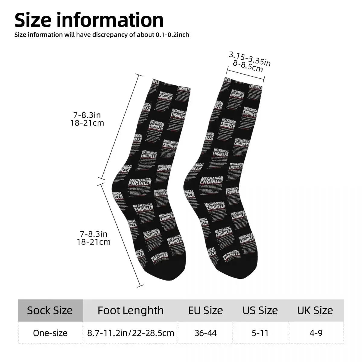 Mechanical Engineer Automobile Mechanic Socks Harajuku Super Soft Stockings All Season Long Socks for Unisex Birthday Present