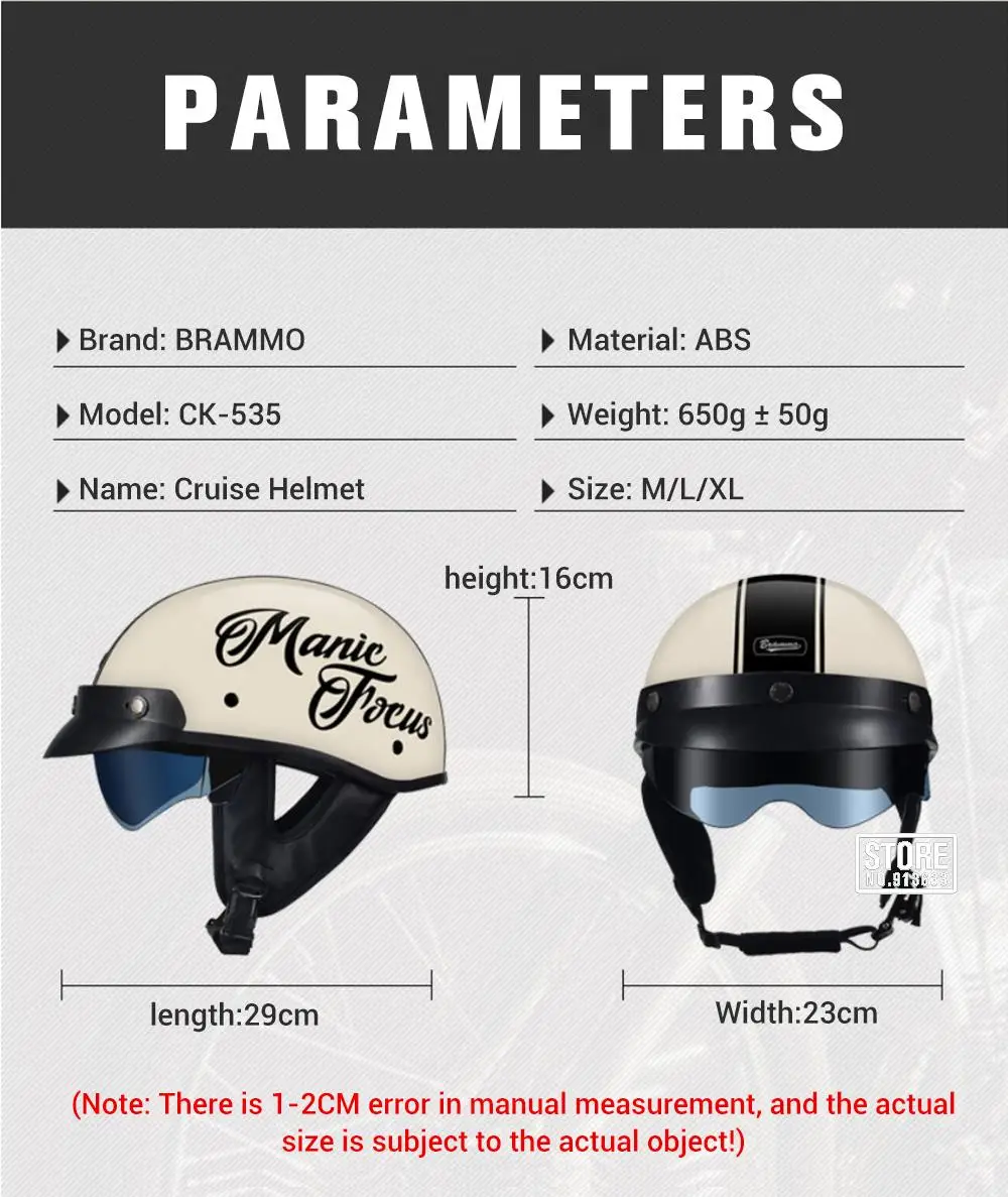 Retro Motorrad Helm DOT Zertifizierung Moto Helm Männer Frauen Halb Helm HD Objektiv Casco Vier Jahreszeiten Reiten Roller Capacetes – Detail 17
