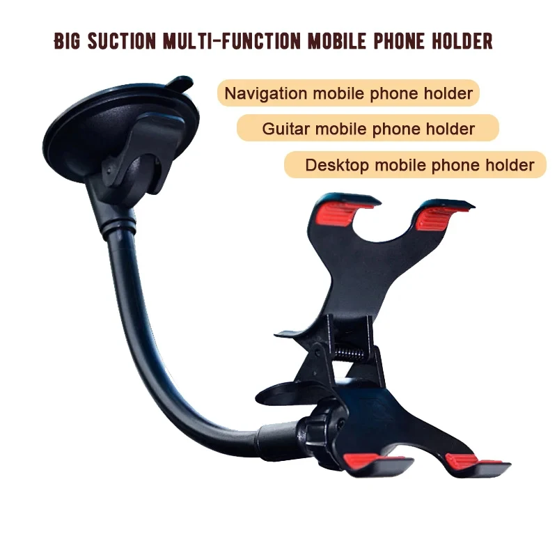 360 °   Support de téléphone rotatif universel pour voiture, support de téléphone portable pour pare-brise et tableau de bord, support flexible GPS, accessoires automobiles