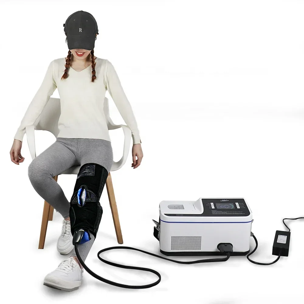 Intelligent Semiconductor cooling and heating knee cryo cuff cold compression therapy machine for sports injuries reh ilitation