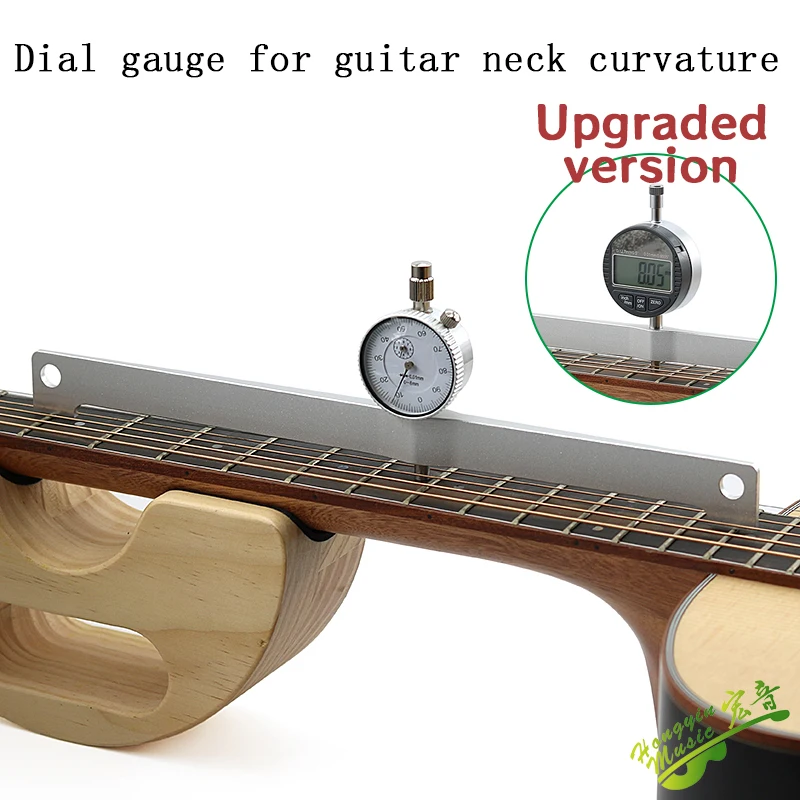 HUATOOL Guitar leveling digital ruler, neck curvature measurement, electric wood fingerboard leveling ruler
