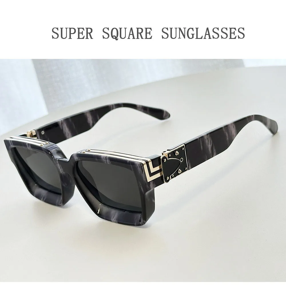 2026 Retro Quadrat Sonnenbrille Männer Vintage Millionär Sonnenbrille Frauen Trendy Urlaub Luxus Mode Gläser Gafas De Sol Hombre – Detail 8