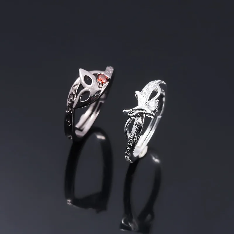 Role Playing Game Persona Character Ring for Women Party Fashion Trend Black Metal Accesorios The Phantoms Accessories Gift