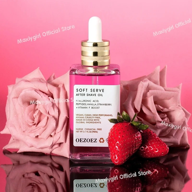 Tighten Glow Butt Serum Strawberry Vanilla After Shave Oil Deep Nourishment Repair Damaged Skin Brightening Skin Tone Lifting