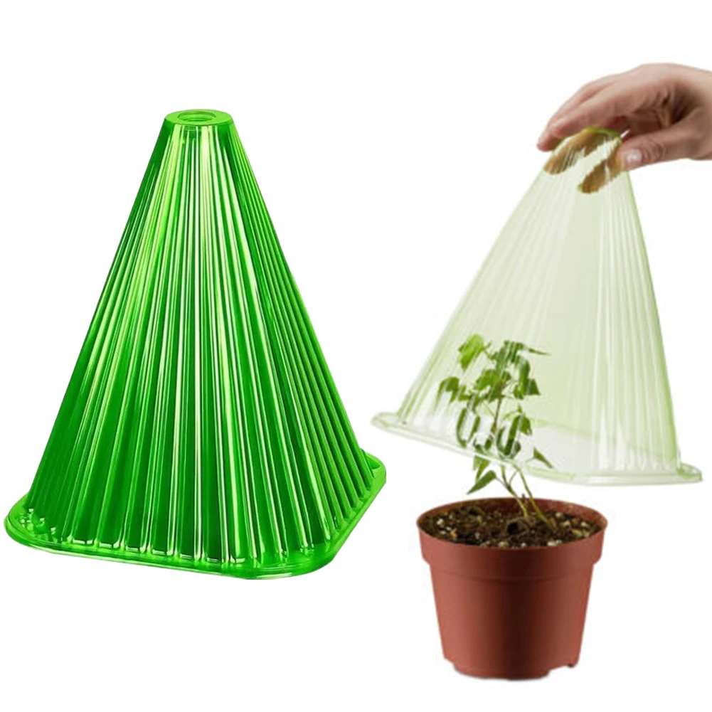 Garden Cloches Plant Bell Cover with Ventilation Top Reusable Plastic Greenhouse Plant Bell Cover Sunscreen for Yard Farm Garden