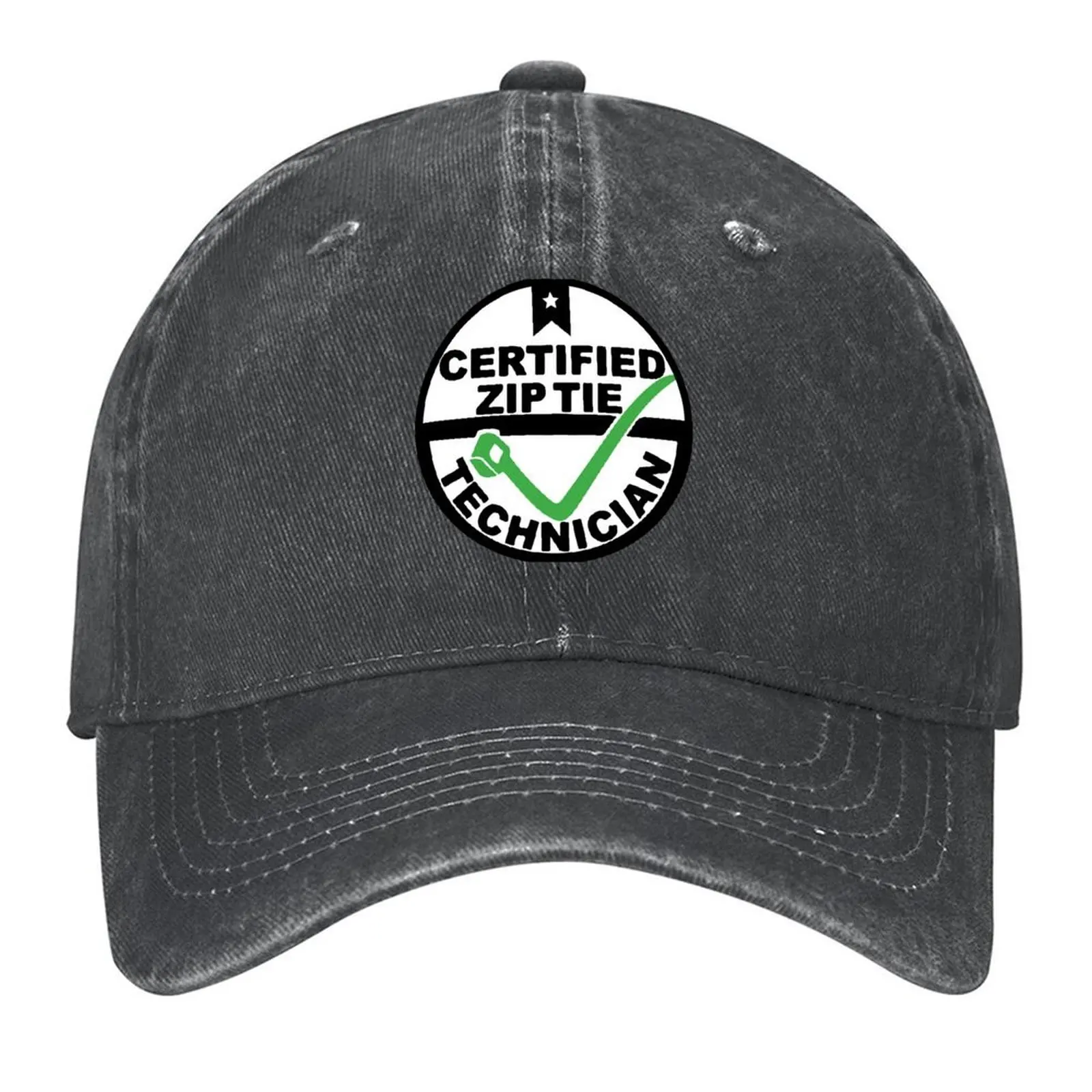 

Zip tie Certified Technician Baseball Cap custom Hat Rave hiking hat Golf Cap Mens Caps Women's