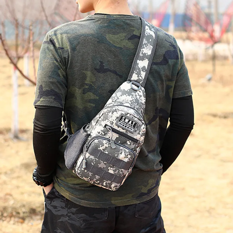New Fashion Tactical Men's Chest Bag Outdoor Casual Crossbody Bag Large Capacity Man Shoulder Bag Sports Sling Bag