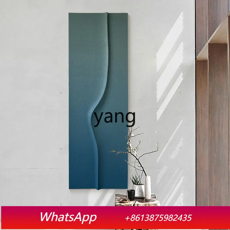 LTM wood carving simple physical painting abstract light luxury sofa background wall bedside decorative painting