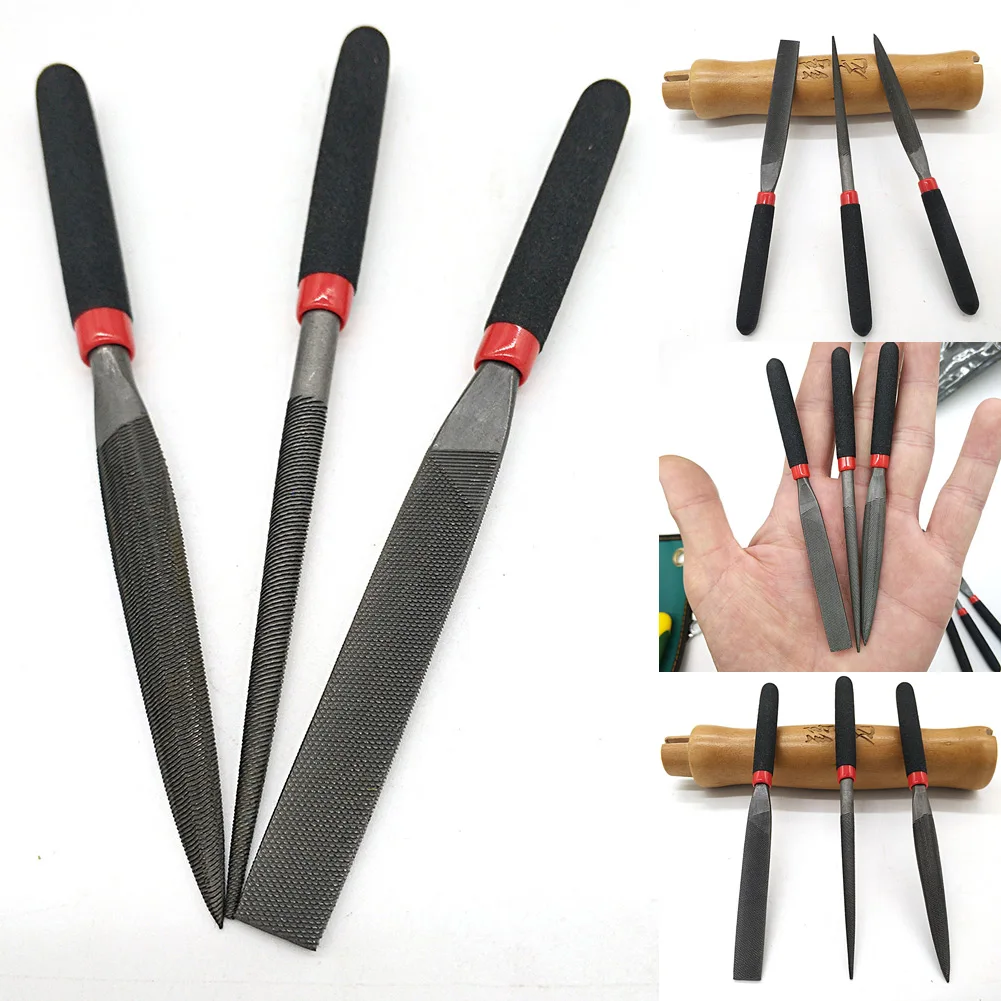 Small Steel Files Needle Flat File For Stone Glass Metal Carving Craft Needle Filing Woodworking Hand Tool Set Carpentry Tools