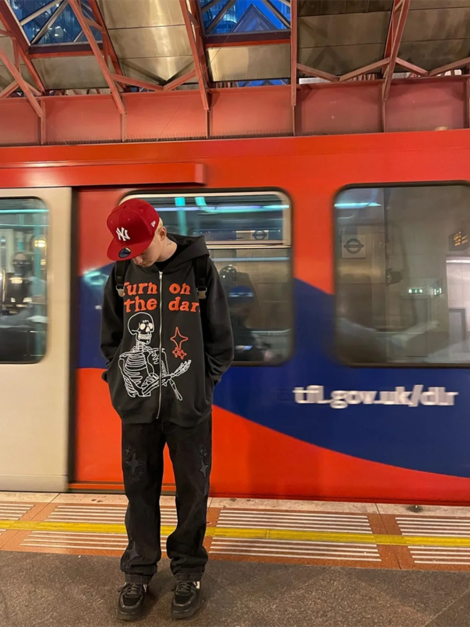 

Gothic Spider Web Faux Fur Lined Hoodie Zipper ex Sweatirt Youth Trendy Casual Thiened Autumn Spring Season Clothing