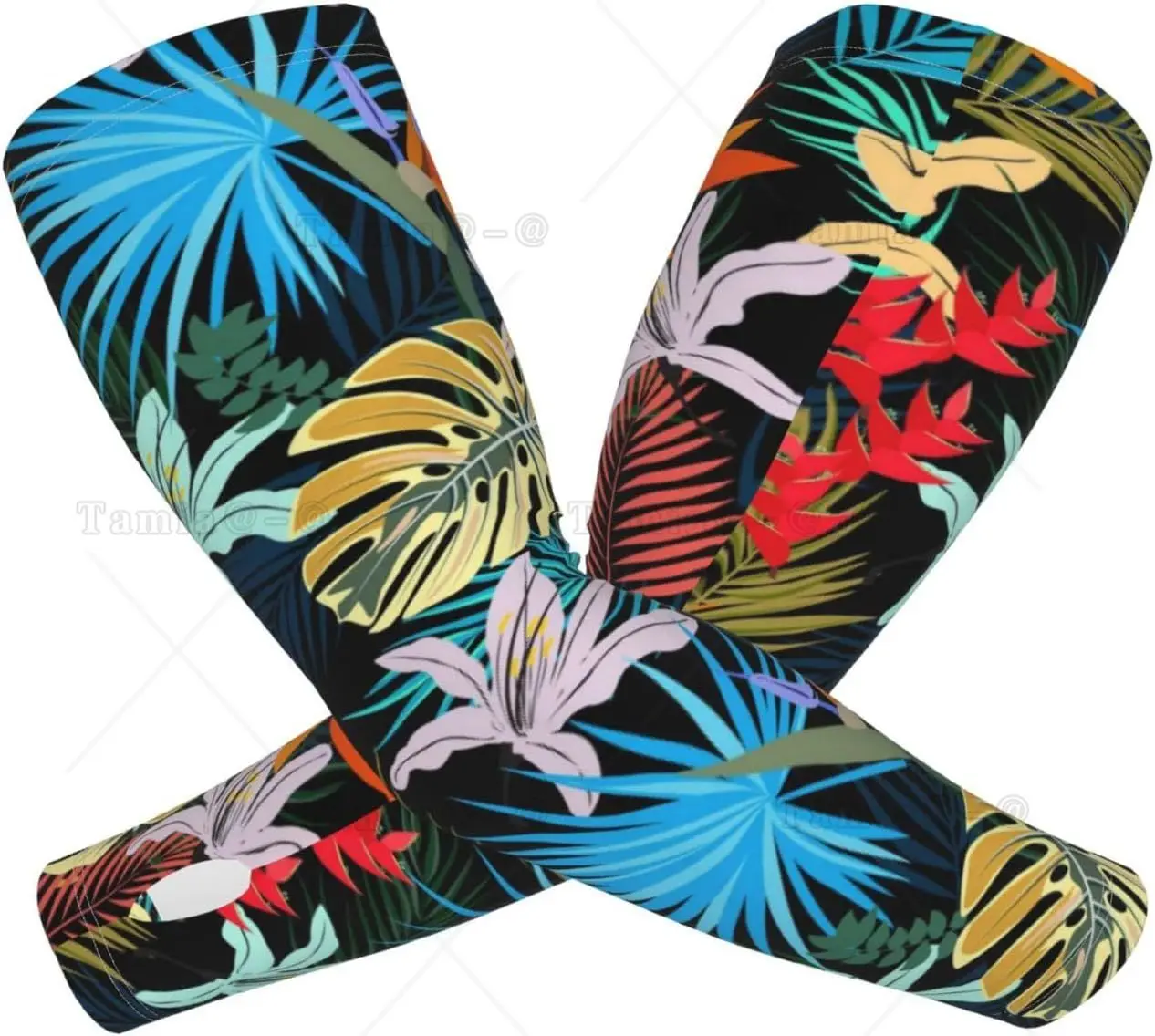 Hawaii Hawaiian Flowers Sun Protection Arm Sleeves Cooling Arm Sleeve Sports Arm Sleeves for Men Women