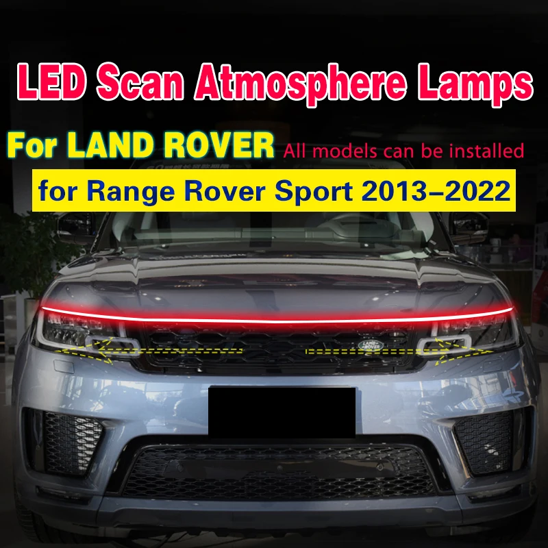 For Land Rover Range Rover Sport 2013-2022 Scan Starting Car LED Lamp Fog Light DRL 12V Universal Auto Decorative Ambient Lamp