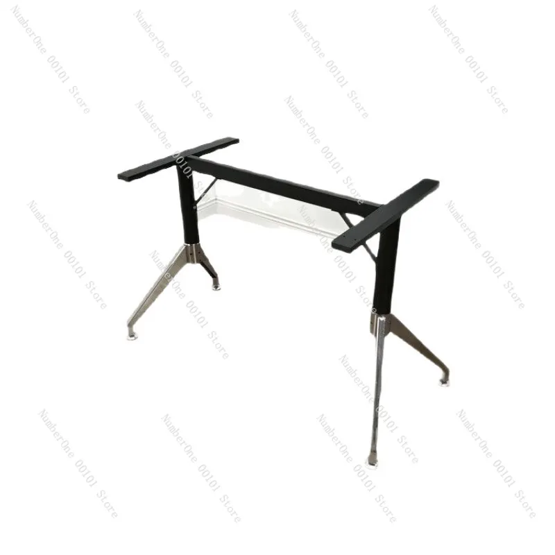 

Office Steel Frame Aircraft Desk Stand, Electroplated Feet, Human-shaped Support Legs, Glass Computer Desk,Durable and Ergonomic