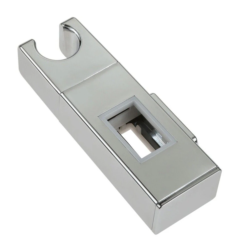 Maintain a Stable Position for Your Shower Head with this Chrome Plated ABS Holder for Rectangular Riser Rail Kit