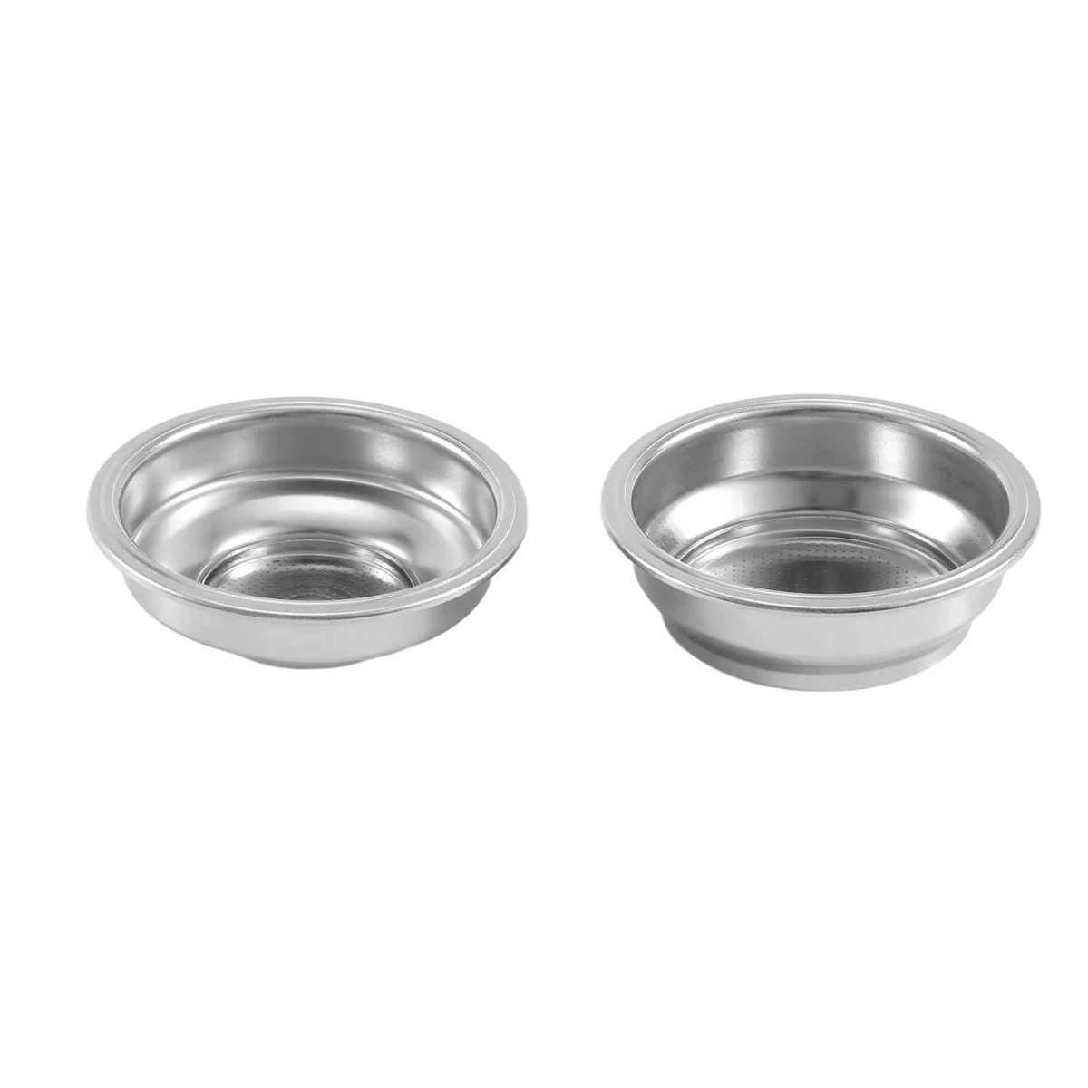 2PCS Stainless Steel 58mm Coffee Tea Filter Basket for Espresso Coffee Machine Accessories Pressurized Powder Bowl