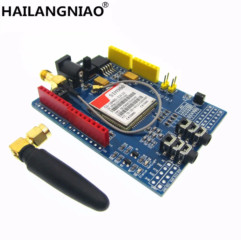 Novo 1 PÇS/LOTE SIM900 GPRS/GSM Shield Placa de Desenvolvimento Módulo Quad-Band Para Compatível