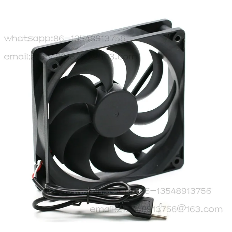 Imported Double Ball 12CM Router Cooling Fan Bracket 5V USB Set-top Box Broadband Cat Radiator Base