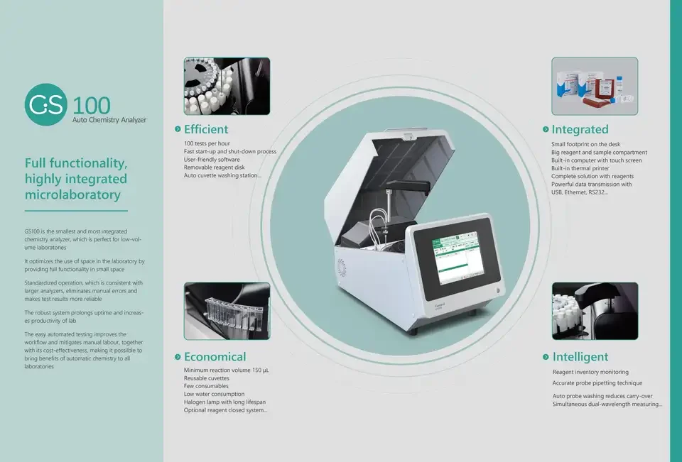 Genrui GS100 Fully Automated Quantitative Chemistry Analyzer Immunoassay 