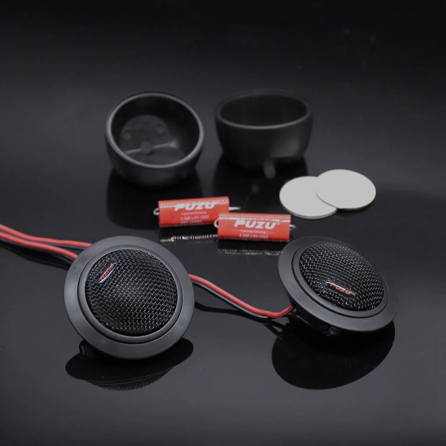 PUZU PZ-G20 25mm ASV Silk Dome Car Audio Tweeter altoparlanti 80W potenza di uscita sistema di aggiornamento del suono triplo ad alta sensibilità