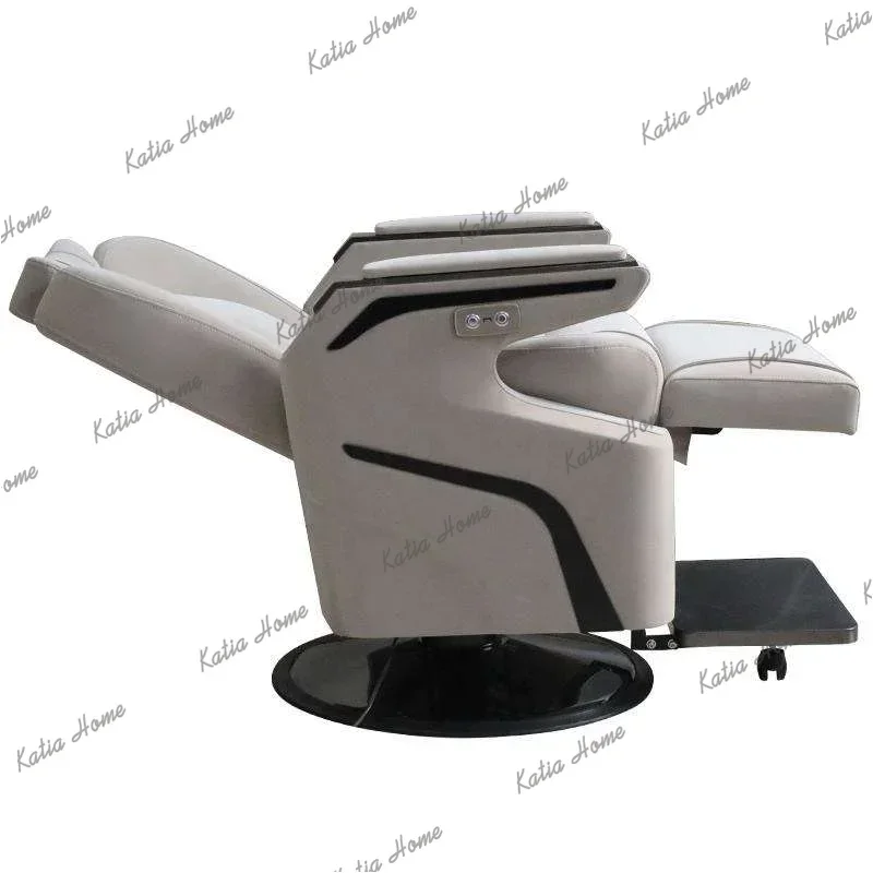 LSSofa Comfortable Modern Electric Sofa for Salon Hair Beauty Grey Color Leather Massage Barber Chairs