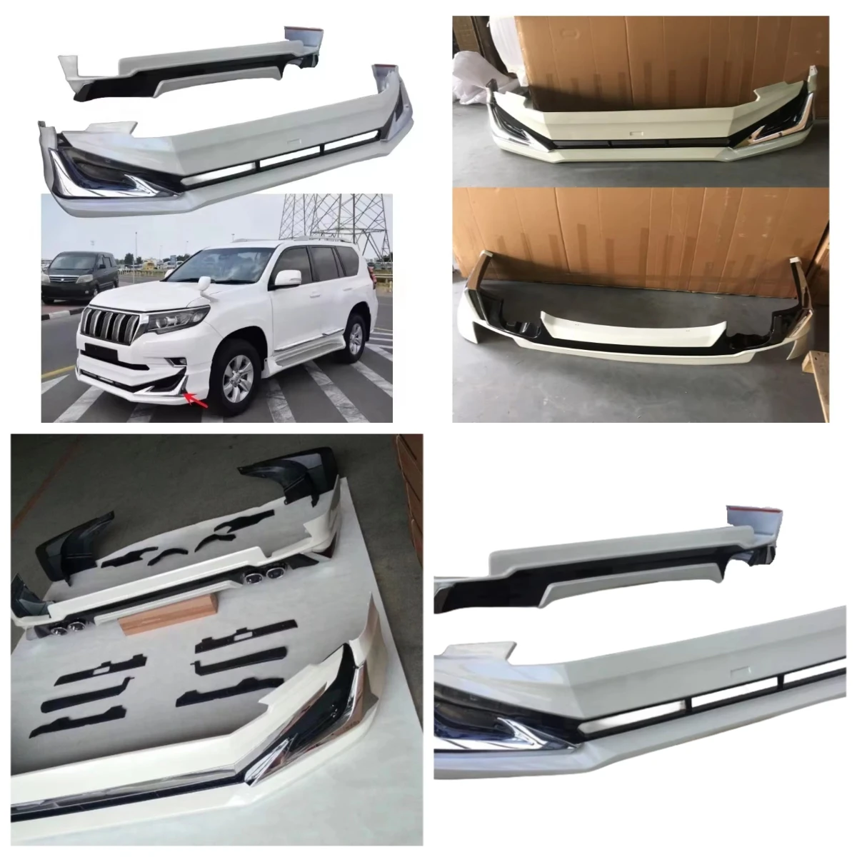 

Stlf Car Accessories Facelift For Land Cruiser Modelisa FJ150 Body Kit Front Rear Spoiler 2018-2021 LC150 Body