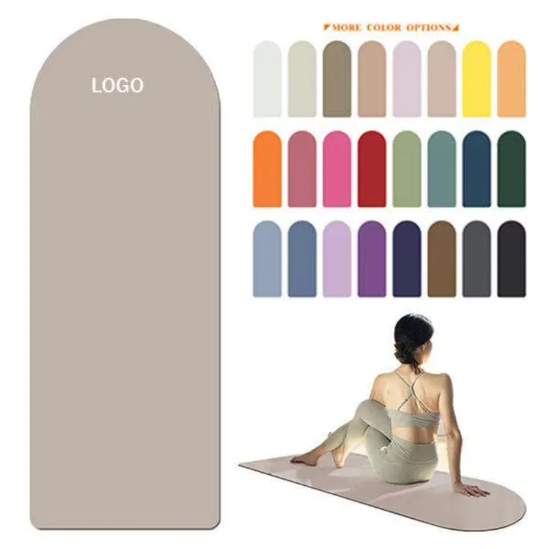 YTYIN Semicircle Shape Colourful Eco Friendly Natural Rubber Fitness Oval Custom Logo Arch Pilates PU Rubber Non Slip Yoga Mat