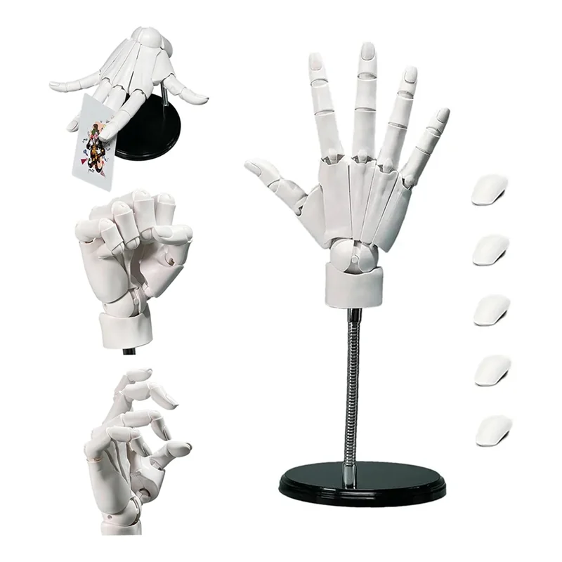 

ODIES-Hand Model 1:1 Articulated Mannequin Hand Moveable Joint+Base DIY PVC ABS Hand Model For Drawing,Painting,Sketching