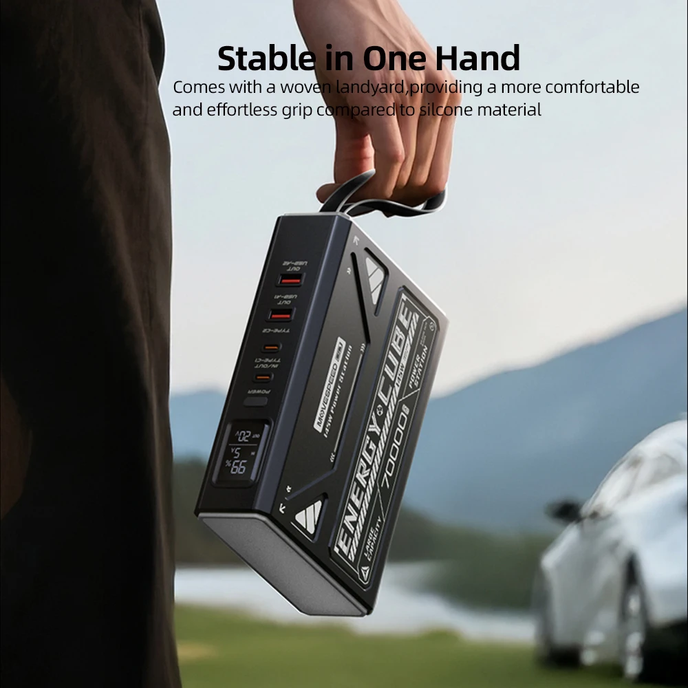 MOVESPEED Z70 Pro Max 70000mAh قوة البنك 140 واط شحن سريع محطة الطاقة بطارية خارجية Powerbank لأجهزة الكمبيوتر المحمول التخييم في الهواء الطلق