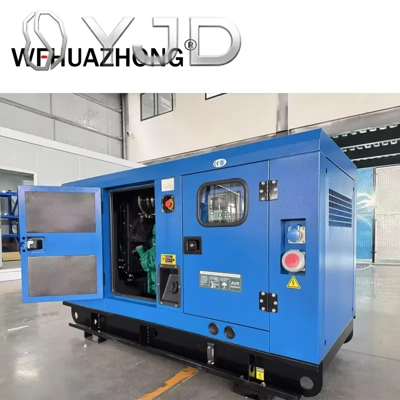 CE Certified 30-50kW 3 Phase Silent Diesel Generator with ATS Copper Alternator 12V DC Start Weatherproof Type