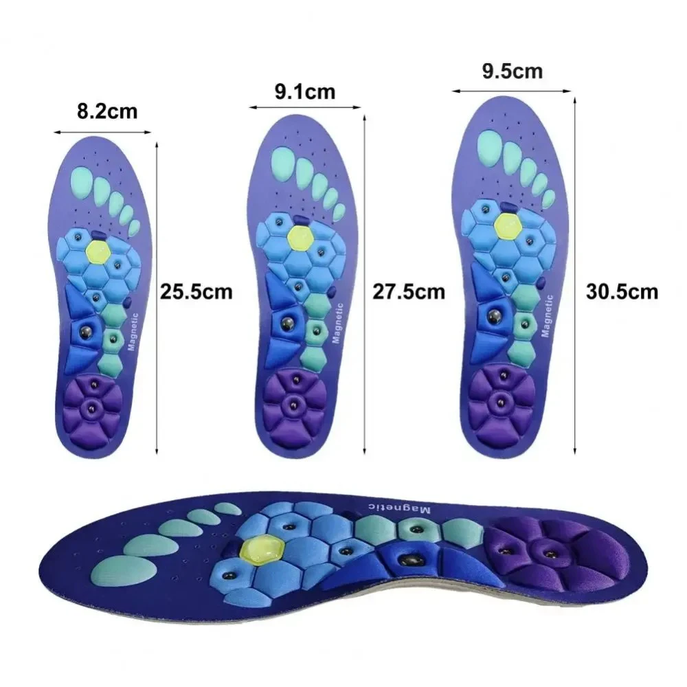1 Pair Magnetic Therapy Foot Acupressure Insole Men Women Magnet Massage Sports Cushion Inserts Relaxation Insole Comfort Soles