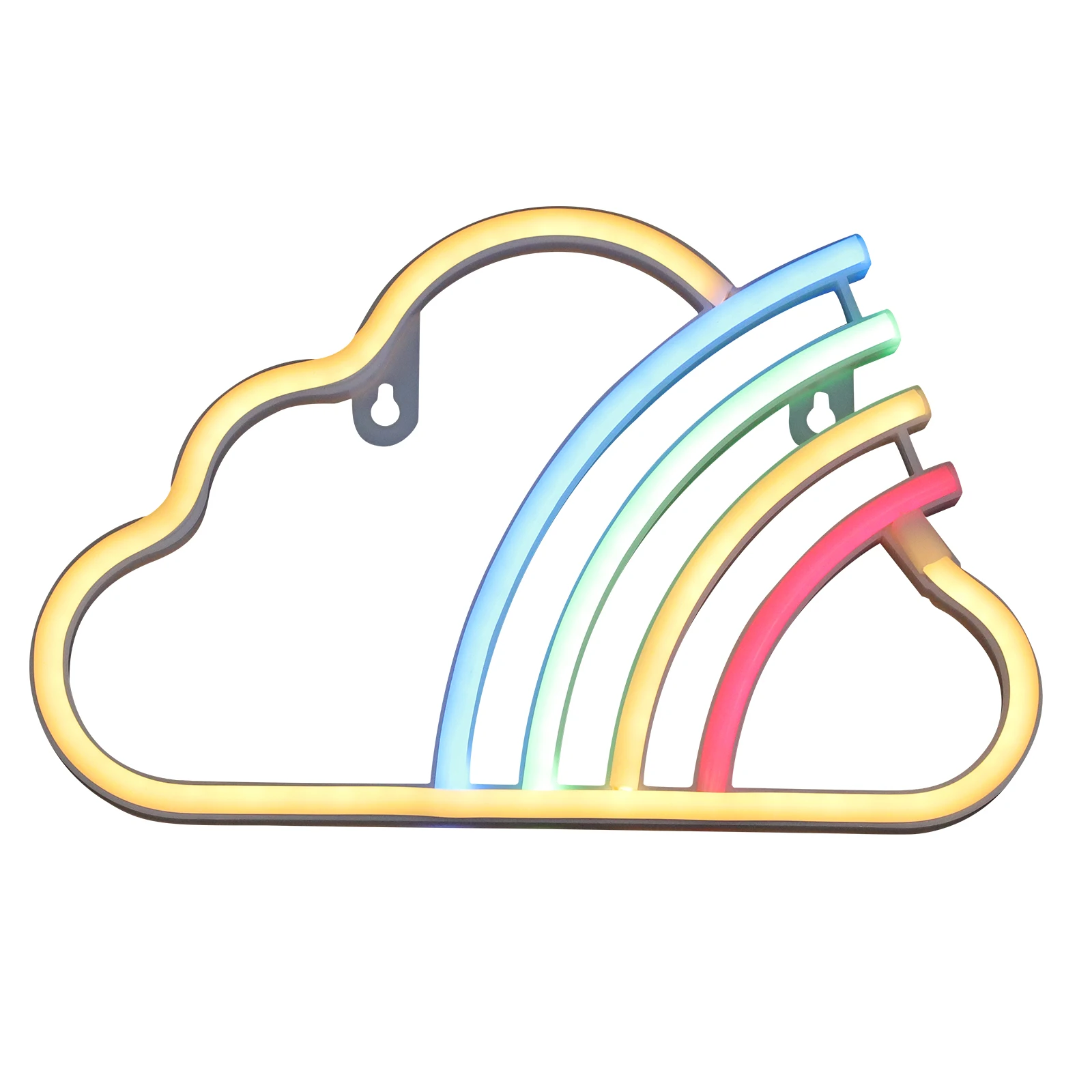 

Rainbow Cloud Neon Lights Plastic Colorful Sign Wall Hanging Nursery Room Lamp LED Cloud Lighting Effects Stage Commercial Decor