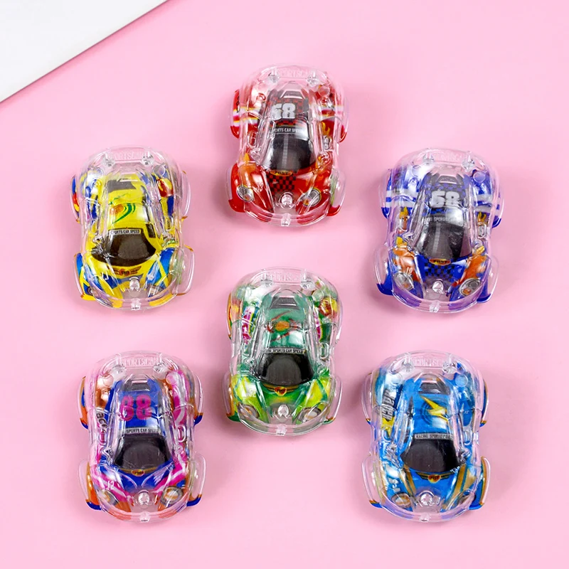 10pcs Mini Color Printed Cars Toys Parent-child Interaction Kid Education Cartoon Sports Car Christmas Child Birthday Party Gift