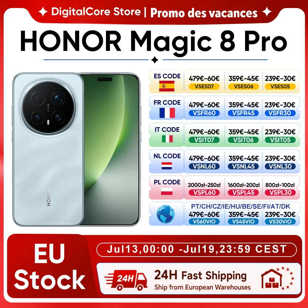 HONOR Magic 8 Pro 5G versión europea, Snapdragon 8 Elite Gen 5, cámara de 200MP, batería de 6.270 mAh, carga de 100W, pantalla OLED de 6.71 pulgadas, NFC, eSIM, Honor