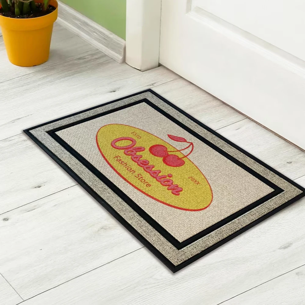 

Office Logo Mat Custom Carpet Commercial Brand Print Anti Wear Workplace Door Professional Business Decor Gift