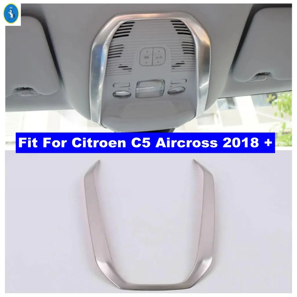 

For Citroen C5 Aircross 2018 2019 2020 2021 2022 Matte Auto Reading Lights Lamps Decor Cover Trim Stainless Steel Accessories