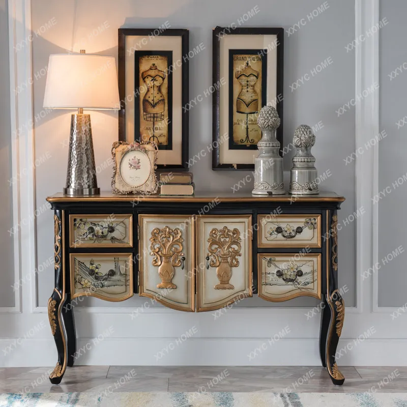 XX dining side cabinet against the wall decorative cabinet  solid wood entrance platform