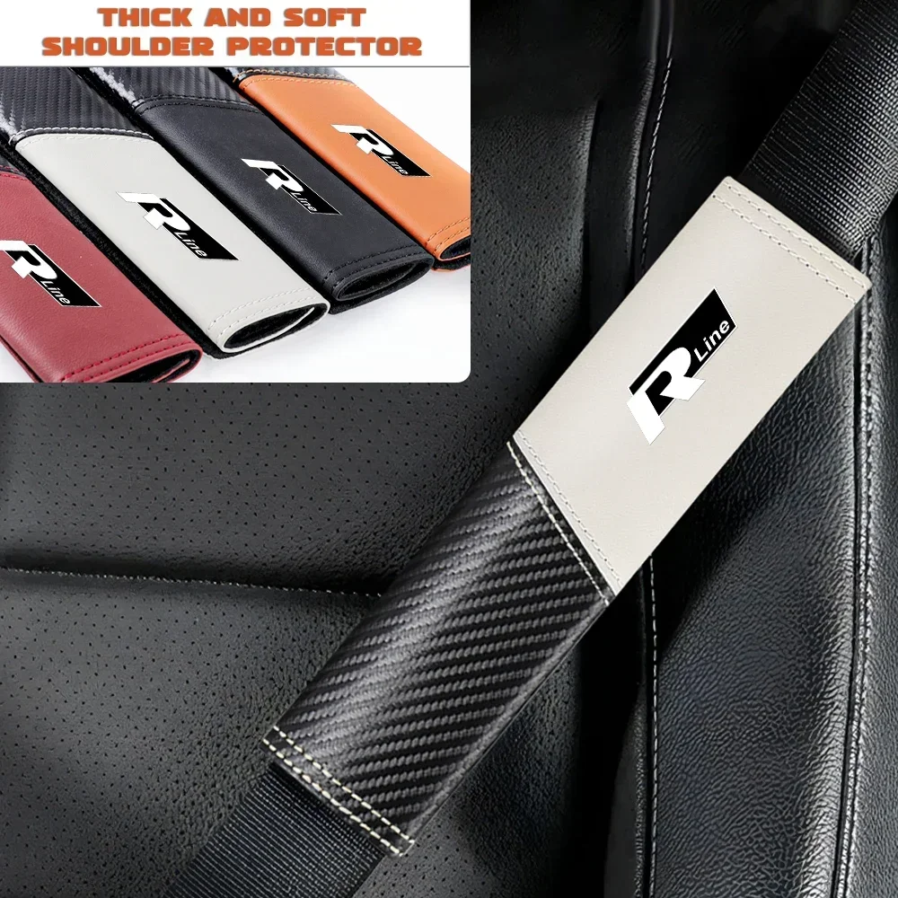 

2 шт. накладки на ремни безопасности из карбона для VW Rline Jetta Golf Beetle EOS GTI R32 MK4 Golf 4 Motion MTM