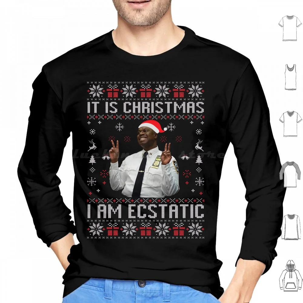 Brooklyn Nine Nine Captain Holt , It Is Christmas I Am Ecstatic , Brooklyn Nine Nine Captain Holt , Ugly Christmas Sweater T