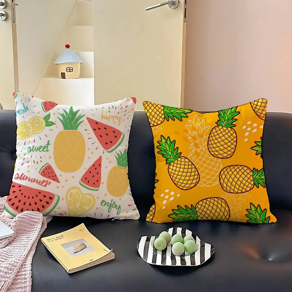 Friut Pineapple Pillow Case Cushion Cover Soft Cute Throw Pillow Case For Car Sofa Pillowcase Polyester With