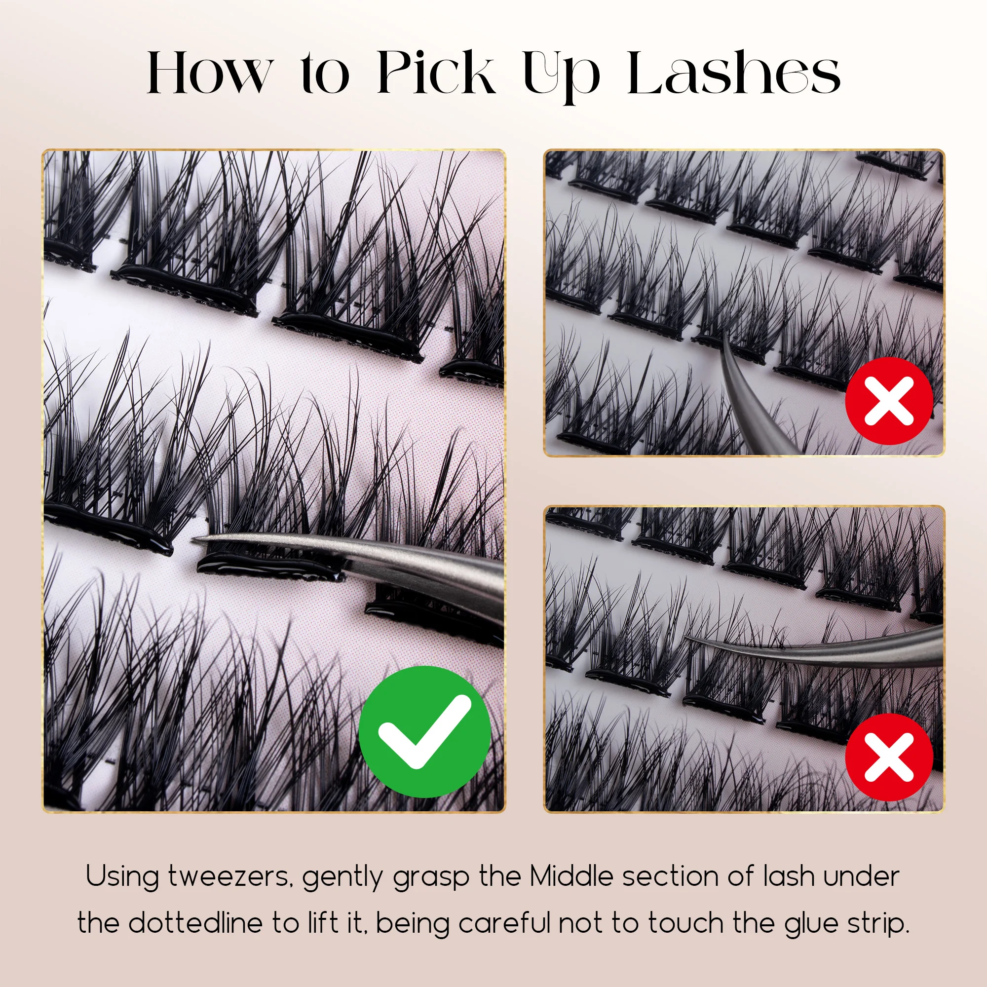 Befer مجموعات الرموش ذاتية اللصق بدون الغراء رموش مانغا 120 قطعة مجموعات جلدة ماكياج طبيعي رقيق الرموش الصناعية المورد