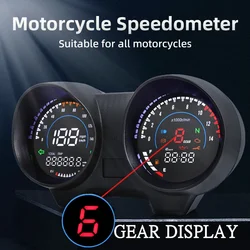 HD Upgrade LED Digital Dashboard Motorcycle RPM Meter Fuel Gauge Speedometerm MPH/KMH For Brazil TITAN150 For Honda CG150 Fan150