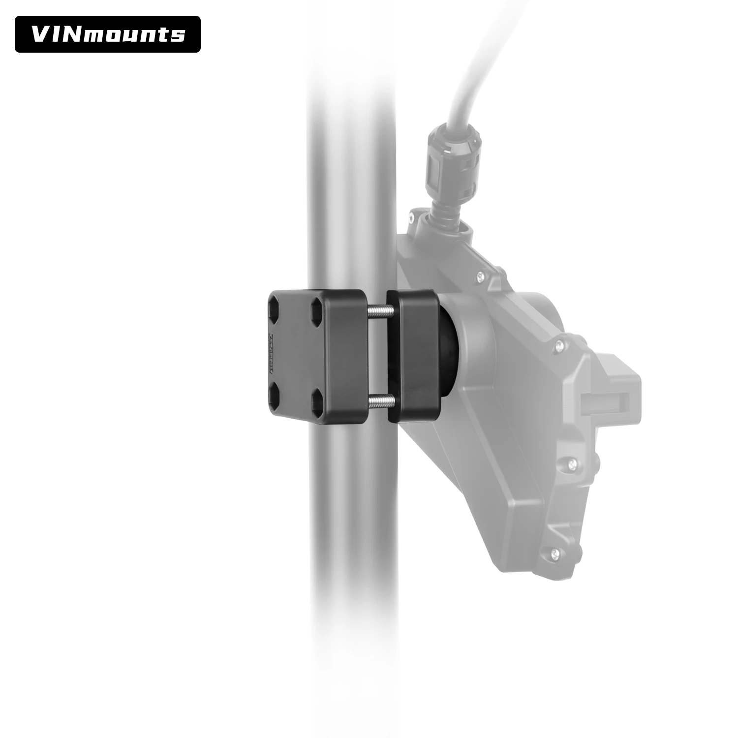 0 Degree Transducer Mount Adapter Compatible with Garmin LiveScope Plus LVS34 Clamp Bracket Nylon Pole Mount Fish Finder Accesso