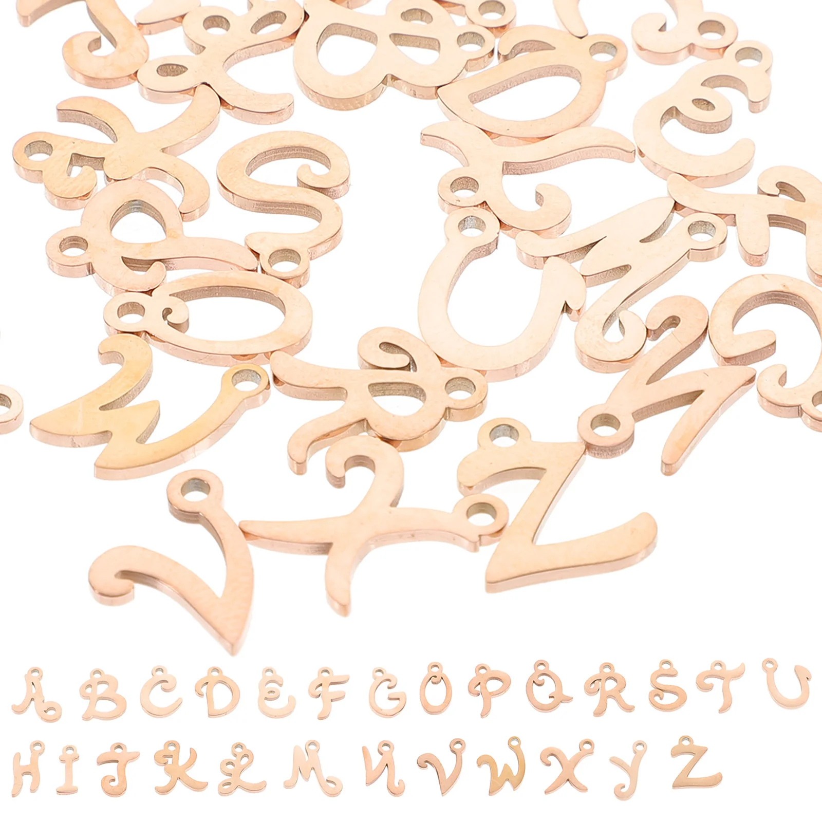 26Pcs Letter Charms Pendant Alphabet DIY Jewelry Making Bracelet Necklace Earrings Scrapbooking Alphabet Pendants