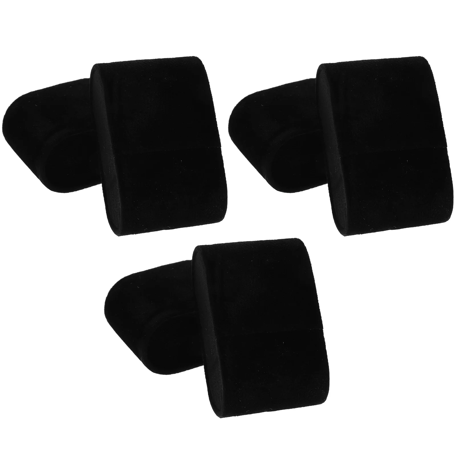 

Black 6Pcs Jewelry Pillow Watch Stand Bangle Cushion Bracelet Display Pad Flannel Organizer for Necklace Ring Storage Case Box