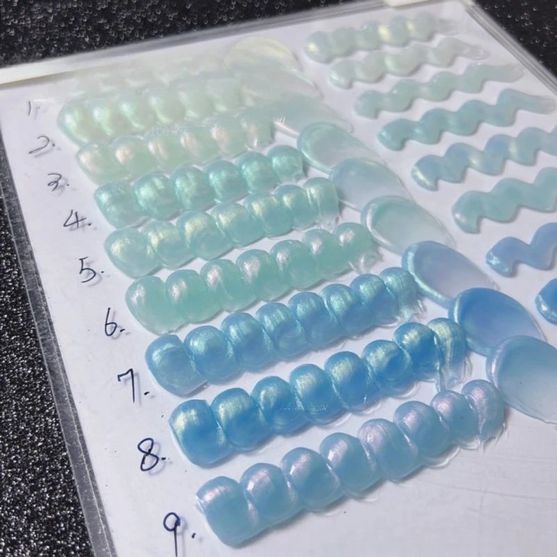 9-color 50g Simulated Blue Polarized Pearl Crystal Cream Gel Set Phone Case Jewelry Accessories Handmade Diy Materials