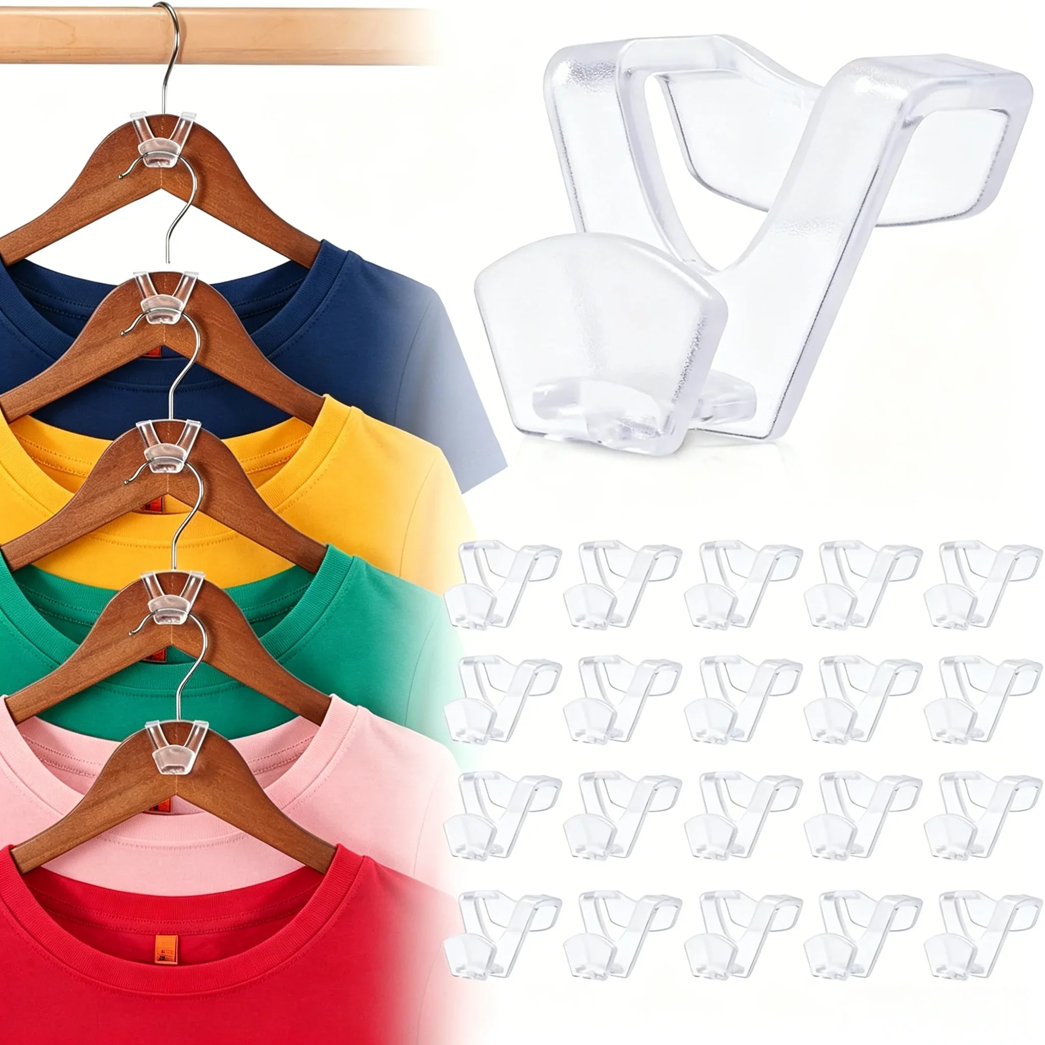 10Pcs Closet Organizers, Space Saving Hanger, College Dorm Essentials for Girls, Multicolored Clothes Hangers Connectors